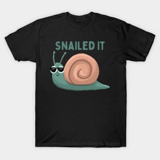 Snailed It Fun And Decorative Snail Design T-Shirt